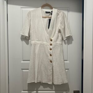 White Button-Down Dress